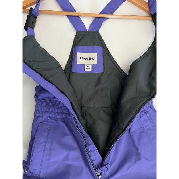 Land’s End Kids Squall Waterproof Insulated Iron Knee Snow Bibs Violet‎ Skiing - Picture 4 of 12